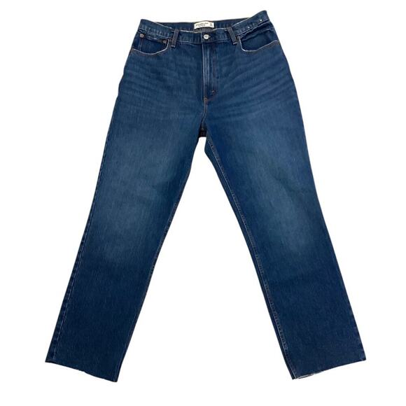 Abercrombie & Fitch 90s Straight High Rise jeans dark wash 31/12R - Picture 1 of 7